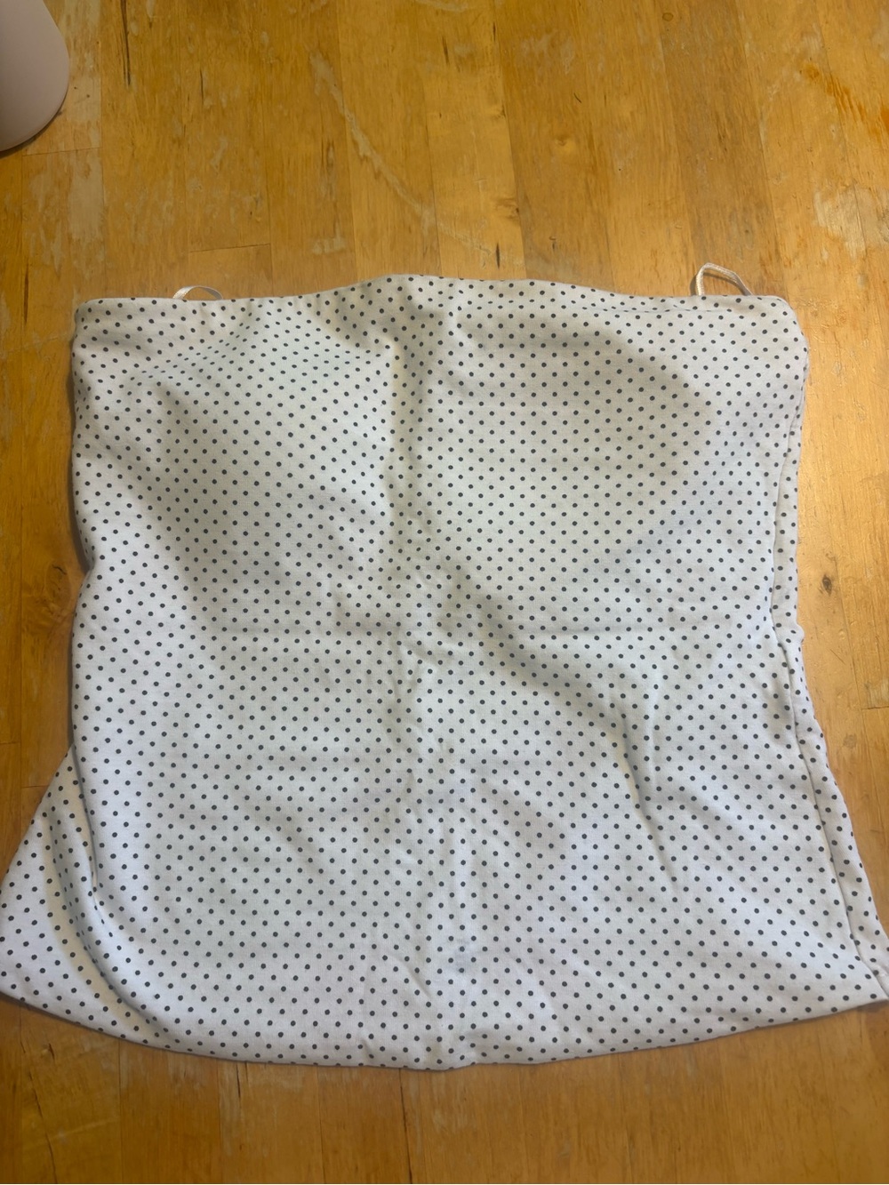 Streetwear Society White Polka Dot Strapless Crop Top